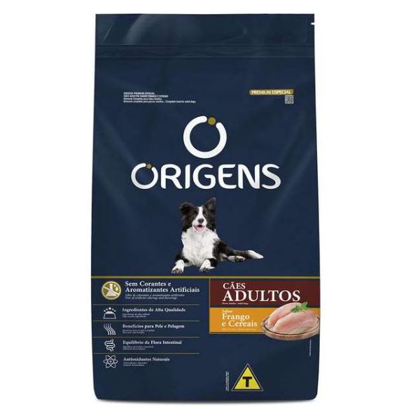 RACAO CAO ORIGENS 15KG AD FRANGO/CEREAIS