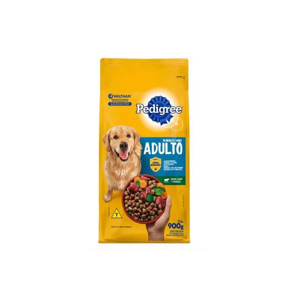 RACAO CAO PEDIG 900G AD CARNE/VEG