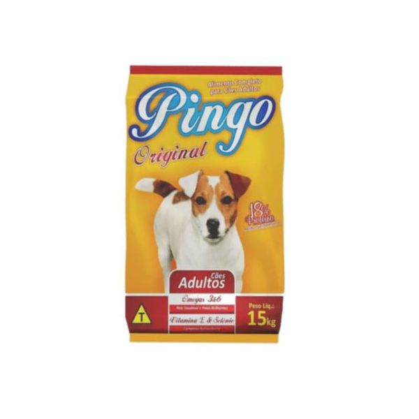RACAO CAO PINGO 15KG AD CARNE