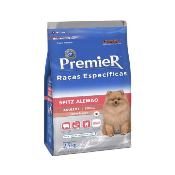 RACAO CAO PREMIER 2.5KG SPITZ ALEMÃO ADULTO 