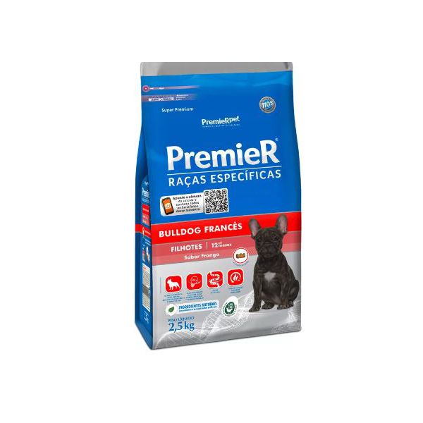 RACAO CAO PREMIER FILHOTE BULLDOG FRANCES 2,5KG