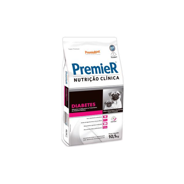 RACAO CAO PREMIER CLIN DIABETIC 10KG R.MED