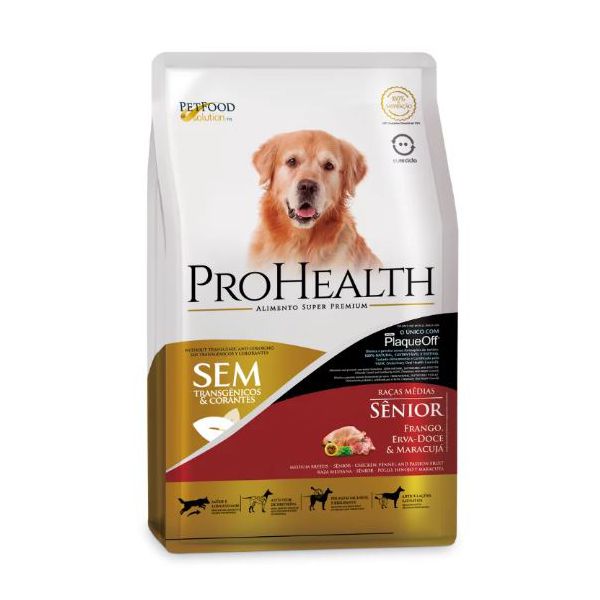 RACAO CAO PRO HEALTTH 10KG SENIOR R MEDIA