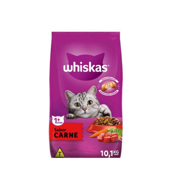 RACAO GATO WHISKAS CARNE 10 KG