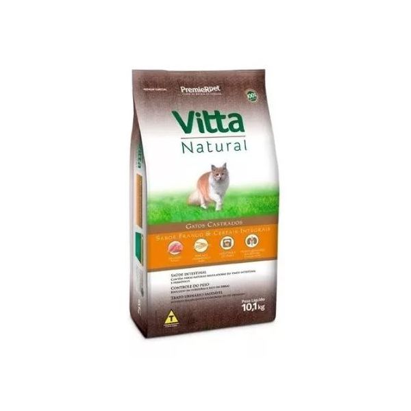RACAO GATO VITTA NATURAL 10 KG AD CAST FRANGO 