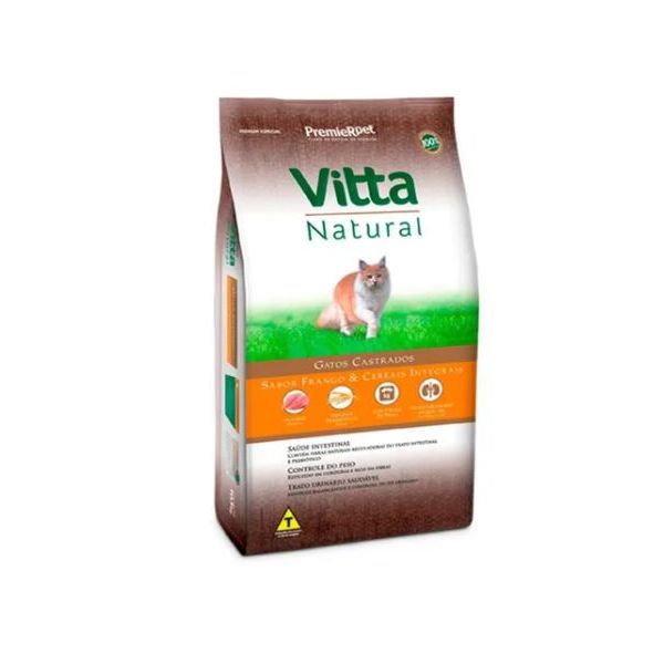 RACAO GATO VITTA NATURAL 3 KG AD CAST FRANGO 