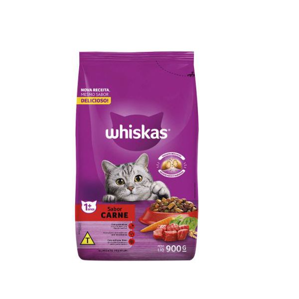 RACAO GATO WHISKAS 900G CARNE