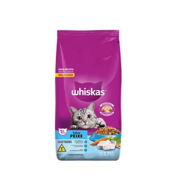 RACAO GATO WHISKAS 2,7KG PEIXE CAST