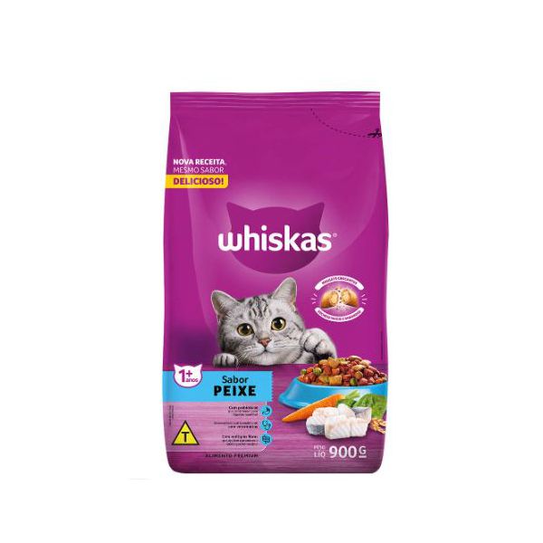 RACAO GATO WHISKAS 900G PEIXE
