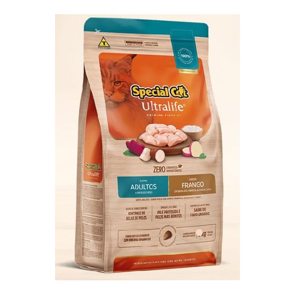 RACAO GATO SPECIAL CAT 10KG FRANGO ULTRALIFE AD