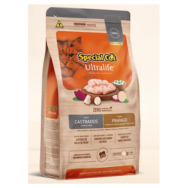 RACAO GATO AD ULTRALIFE 10,1KG CAST FRANGO