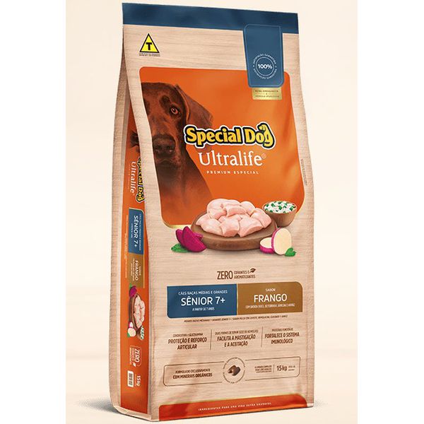 RACAO CAO SPECIAL DOG 15KG AD R M/G SENIOR ULTRALIFE