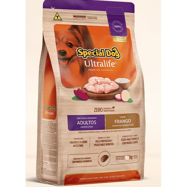 RACAO CAO SPECIAL DOG 1 KG AD ULTRALIFE RP FRANGO/ARROZ