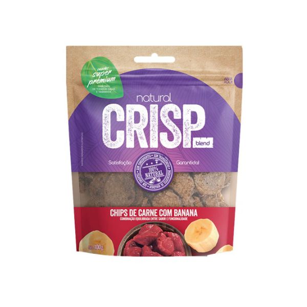 BIFINHO CAO NATURAL CRISP CHIPS CARNE/BANANA 100G