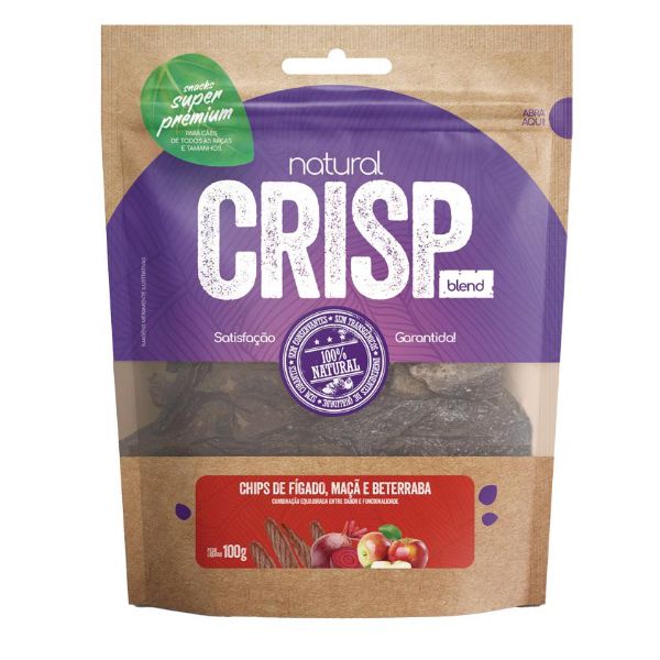 BIFINHO CAO NATURAL CRISP CHIPS FIGADO/MACA/BETERRABA 100G