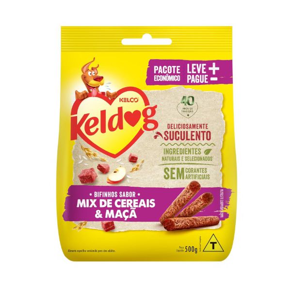 BIFINHO CAO MINI KELDOG MIX CEREAIS E MACA 500G