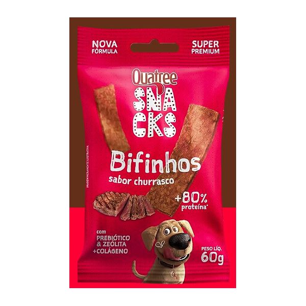BIFINHO CAO QUATREE SNACKS CHURRASCO 60G