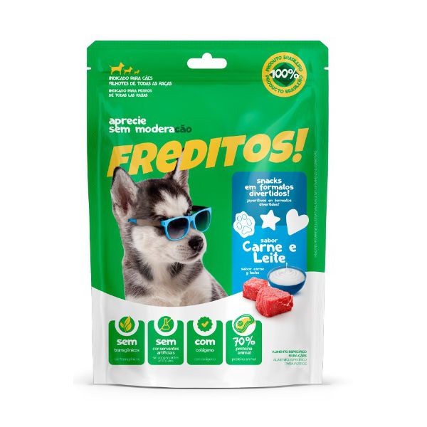 BIFINHO CAO SNACK FREDITOS CARNE E LEITE 50G