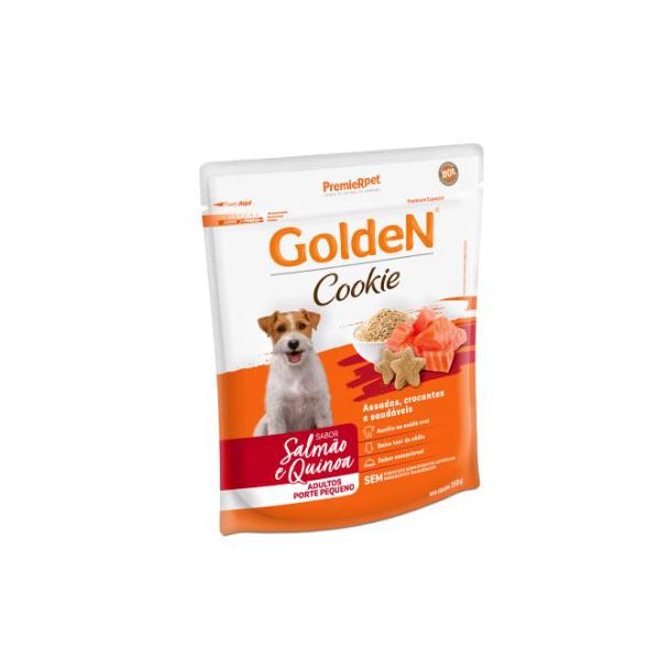 BISCOITO CAO GOLDEN ADULT SALMAO QUINOA 350G