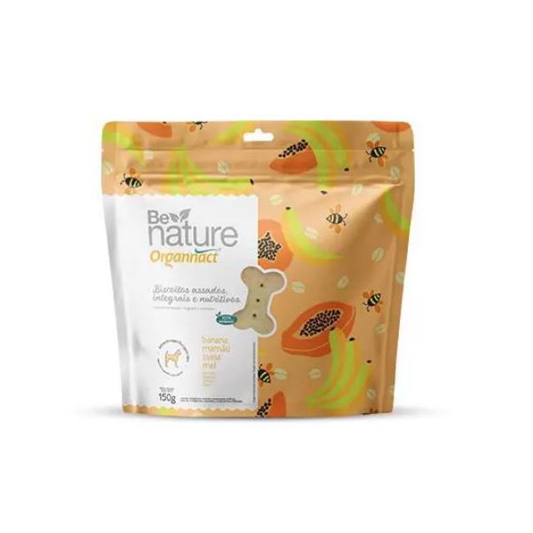 BISCOITO CAO BE NATURE BANANA 150G AD ORGANNACT