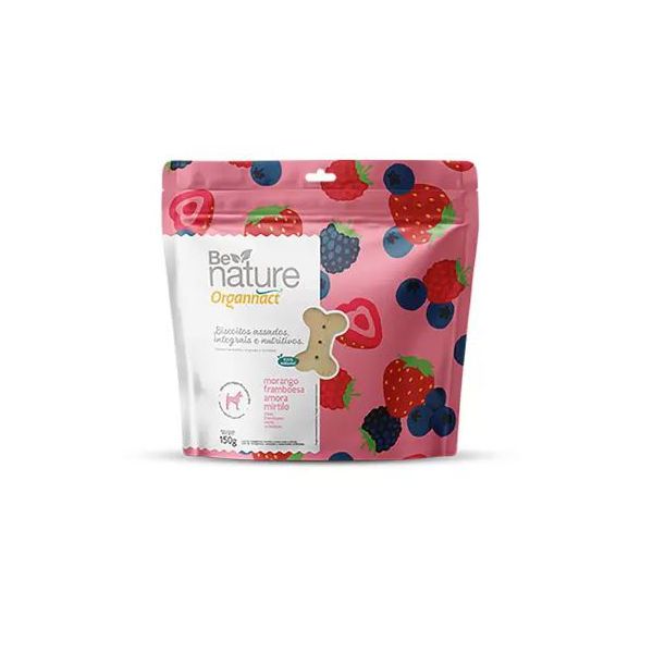 BISCOITO CAO BE NATURE MORANGO 150G AD ORGANNACT