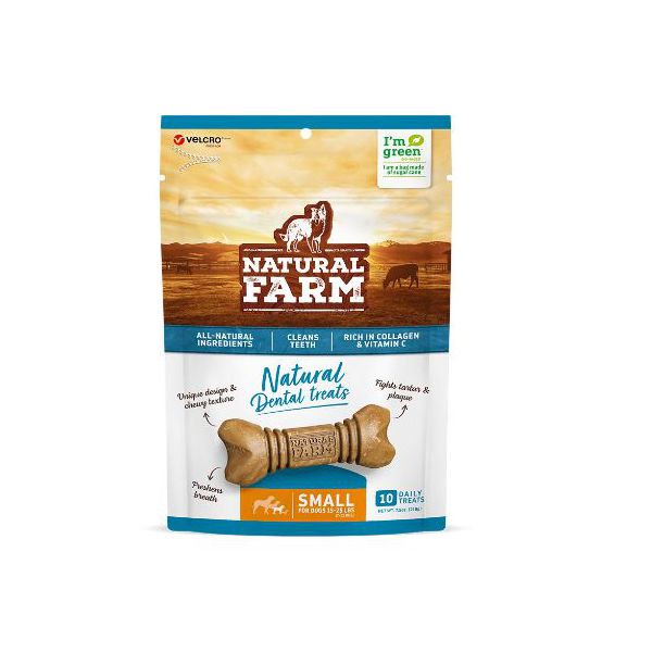 SNACK DENTAL TREATS MINI 210G NATURAL FARM