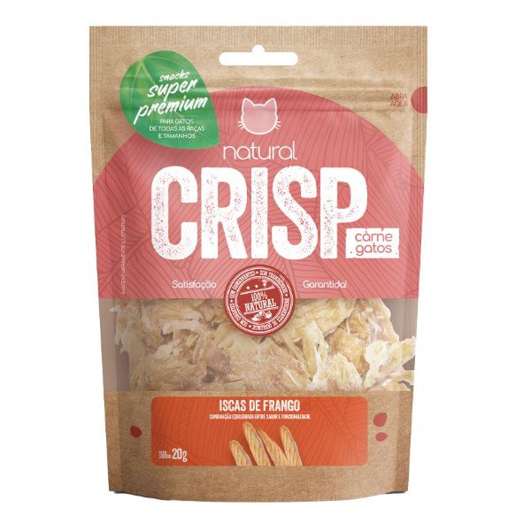 BIFINHO GATO NATURAL CRISP ISCAS FRANGO 20G