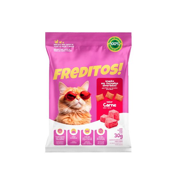 BIFINHO GATO SNACK FREDITOS CARNE 30G