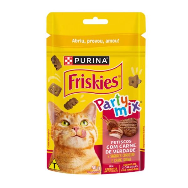 PETISCO GATO PARTY MIX CARNE 40 G FRISKIES
