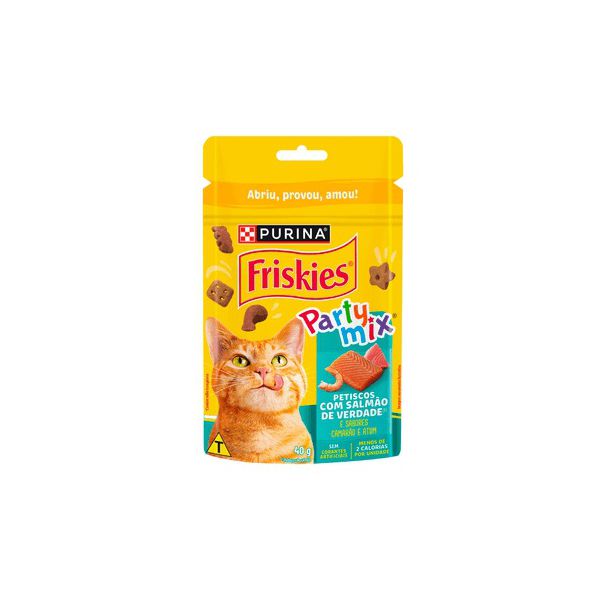 PETISCO GATO PARTY MIX SALMAO 40 G FRISKIES