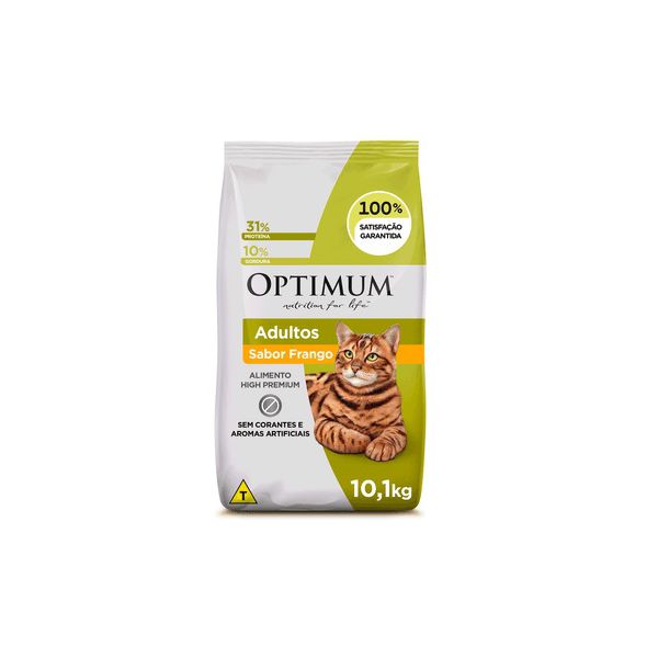 RACAO GATO OPTIMUM DRY FRANGO 10 KG AD