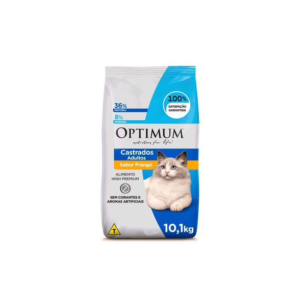 RACAO GATO OPTIMUM DRY CAST FRANGO 10 KG