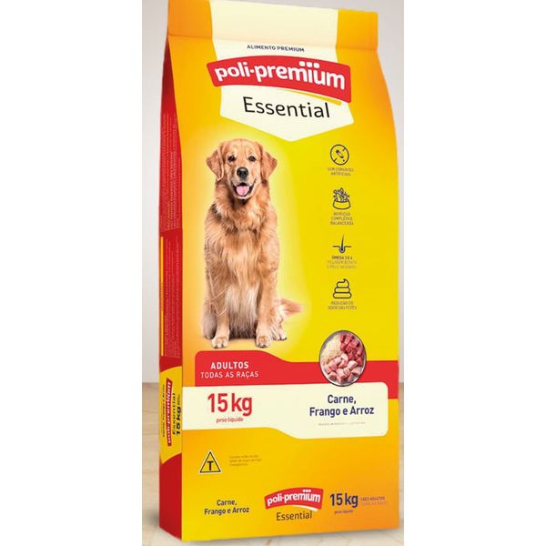 RACAO CAO POLI PREMIUM ESSENCIAL AD 15 KG