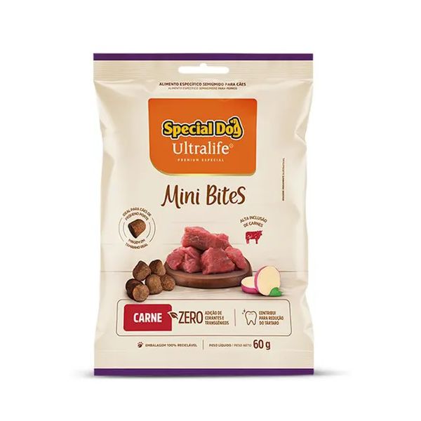BIFINHO CAO ULTRALIFE SPECIAL DOG MINI BITES CARNE 60G