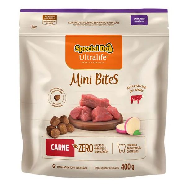 BIFINHO CAO ULTRALIFE SPECIAL DOG MINI BITES CARNE 400G