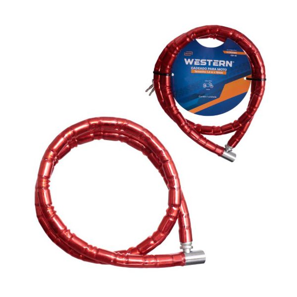 CADEADO FLEXIVEL 1,20MT MOTO FX WESTERN