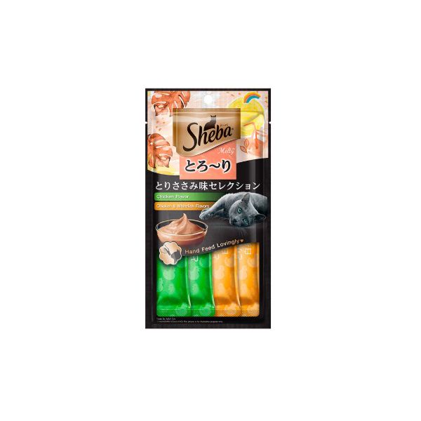 CARNE GATO SHEBA AD FRANGO E PEIXES BR 48G C/4 CHICKEN & WHITE FISH
