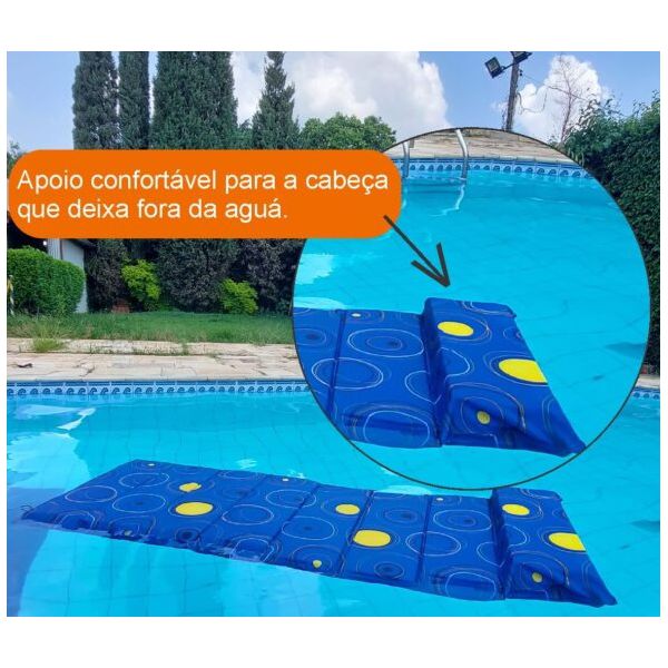 COLCHONETE FLUTUANTE ADULTO COM ENCOSTO CARIBE