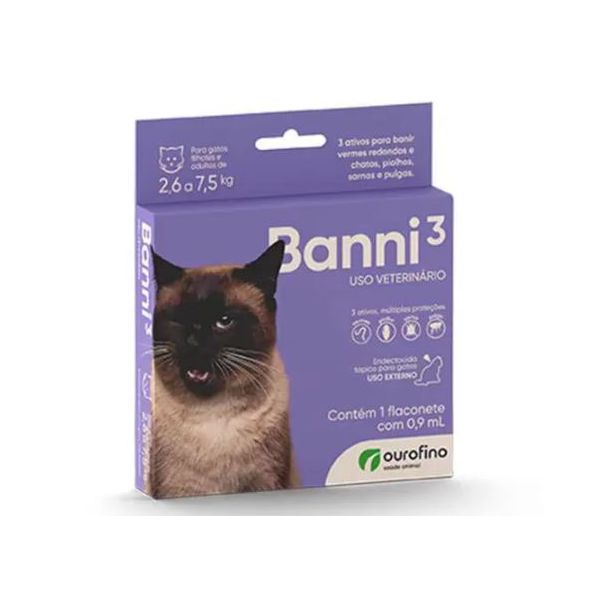 BANNI 3 GATO 0,9ML 2,6 A 7,5KG