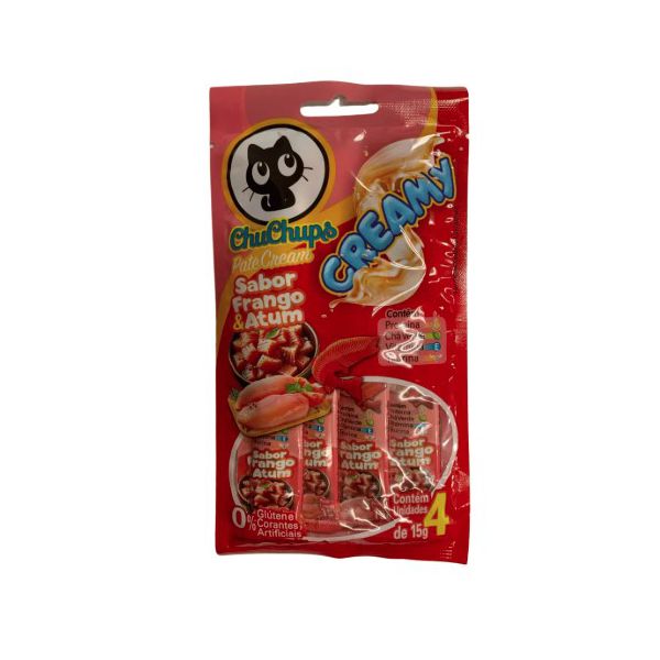 CARNE GATO CHUCHUPS AD FRANGO E ATUM 60G