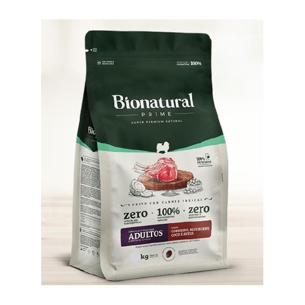 RACAO CAO AD BIONATURAL 10,1KG RP CORDEIRO