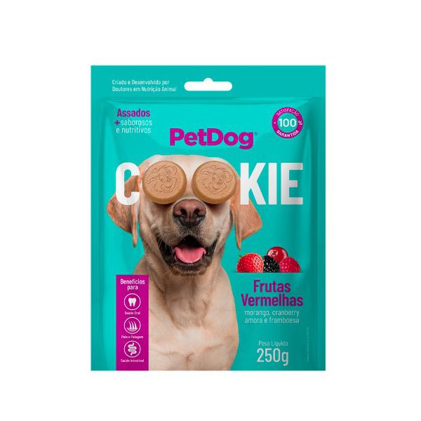 BISCOITO CAO AD PETDOG COOKIE FRUTAS VERM 250G