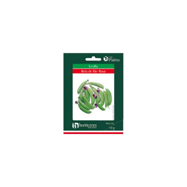 HORTALICA SEMENTE PLATINA ERVILHA RETA DE FLOR ROXA 10G