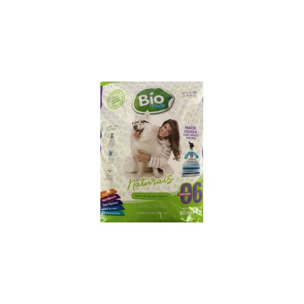 TAPETE CAO HIGIENICO BIO PADS 80X60 C/6