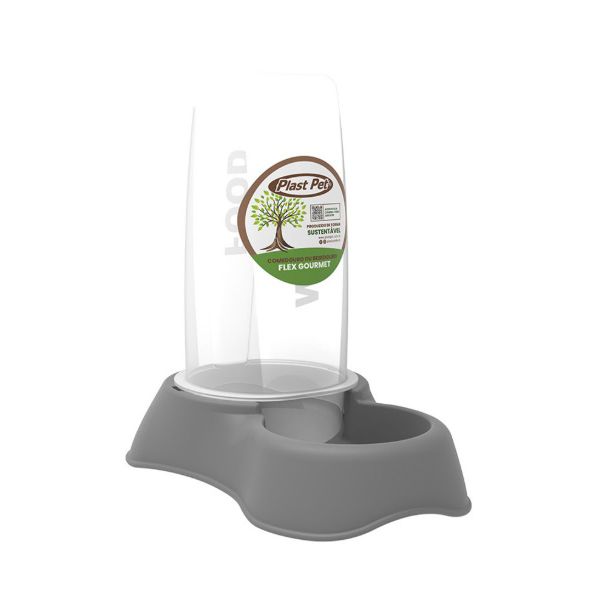 COMEDOURO CAO FLEX 1500ML TAUPE