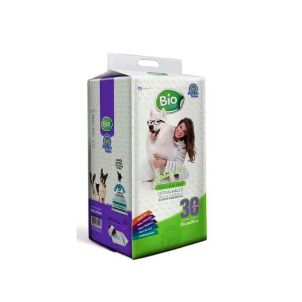 TAPETE CAO HIGIENICO BIO PADS 80X60 C/30