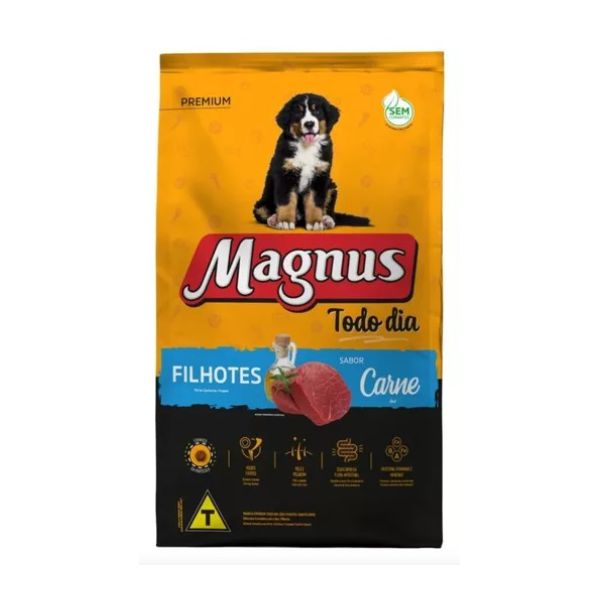 RACAO CAO MAGNUS 10KG FILHOTE TODO DIA