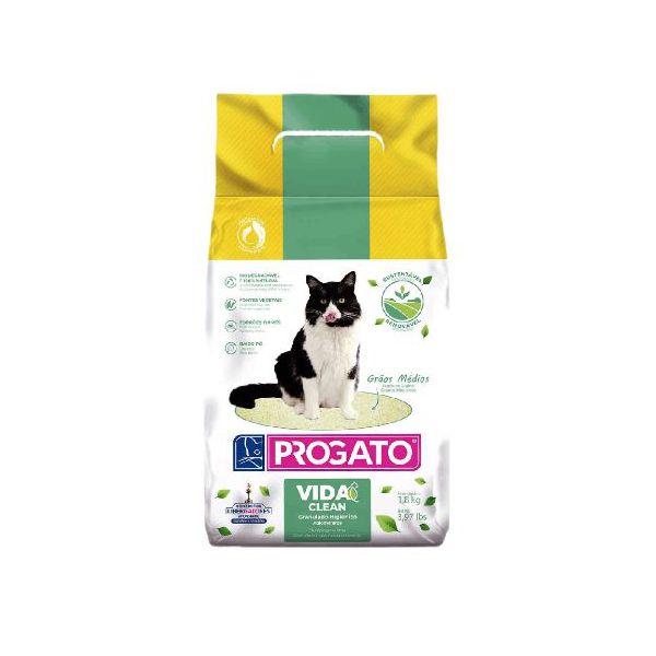 GRANULADO GATO PROGATO 1,8 KG VIDA CLEAN BIODEGRADAVEL