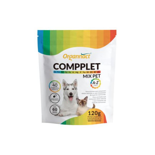COMPPLET MIX PET A-Z 120G COMPRIMIDO ORGANNACT
