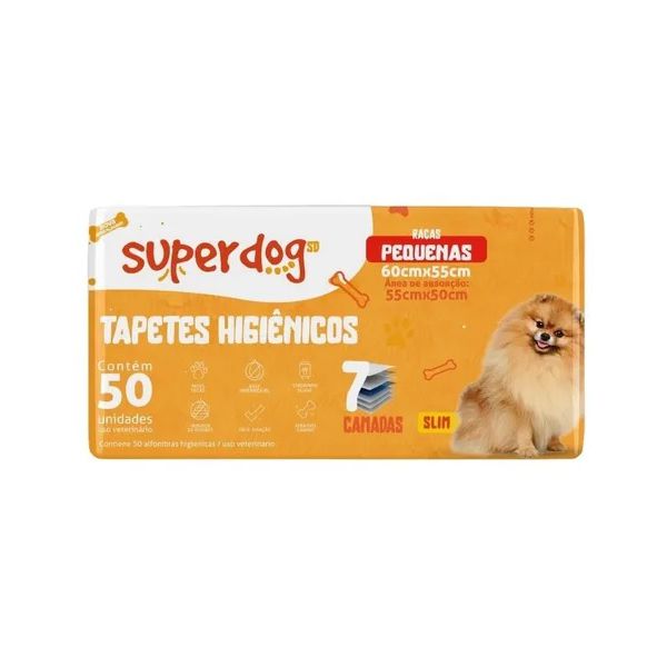 TAPETE CAO HIGIENICO SUPER R.PEQ C/50 (60X55) 